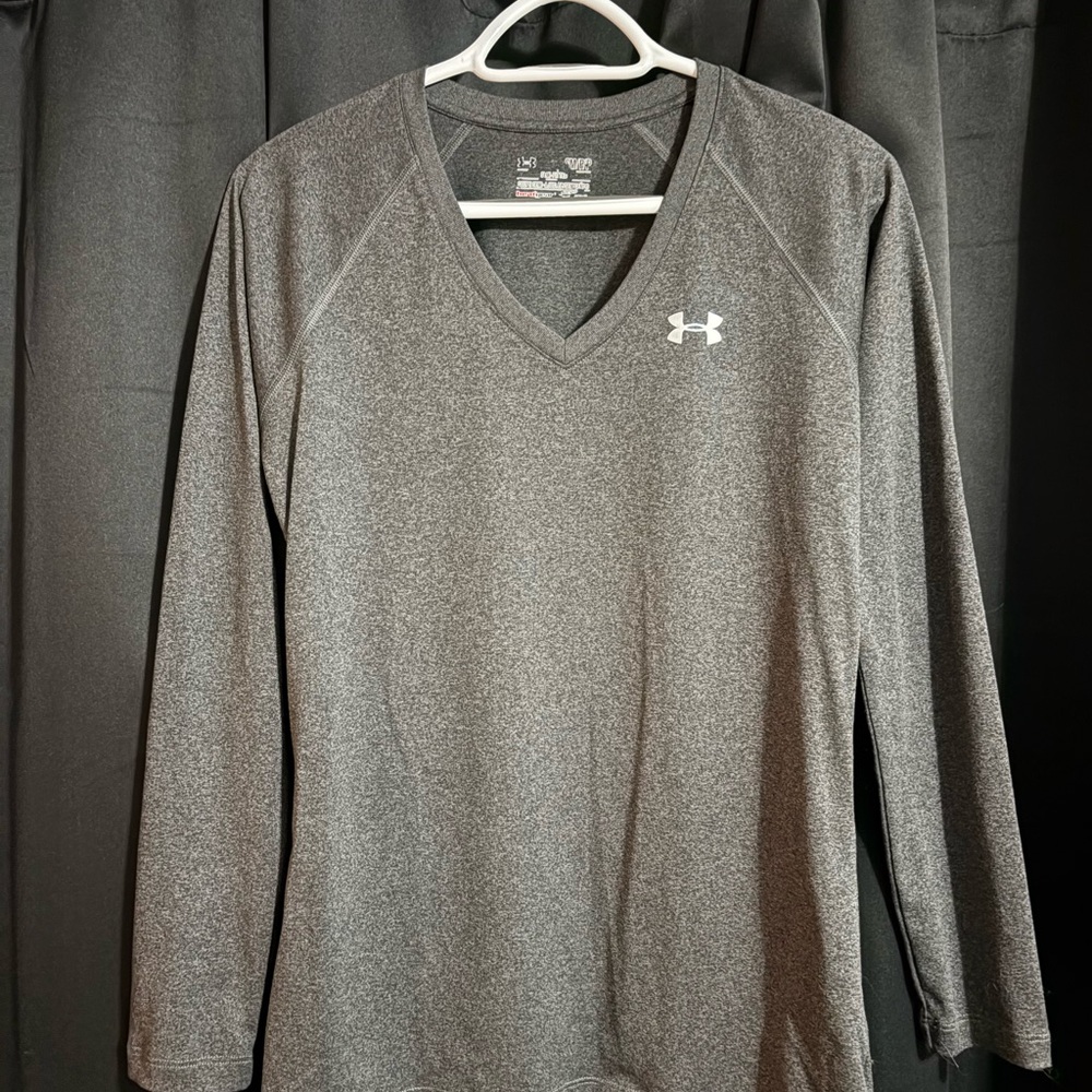 Under Armour Charcoal V-Neck Long Sleeve